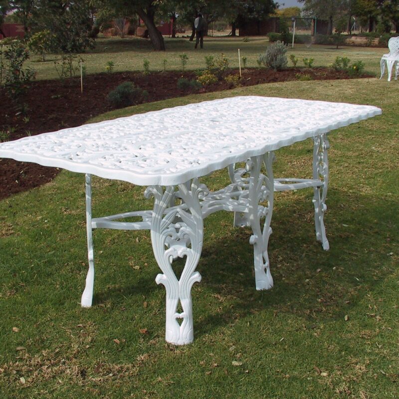 Cast Aluminium Patio Furniture Egyptian Table -Rectangular 180cm x 90cm