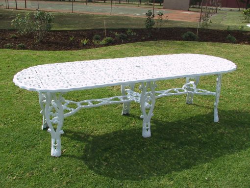 Cast Aluminium Patio Furniture Egyptian Table - Oval 265cm x 90cm