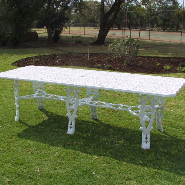 Cast Aluminium Patio Furniture Egyptian Table - Rectangular 265cm x 90cm