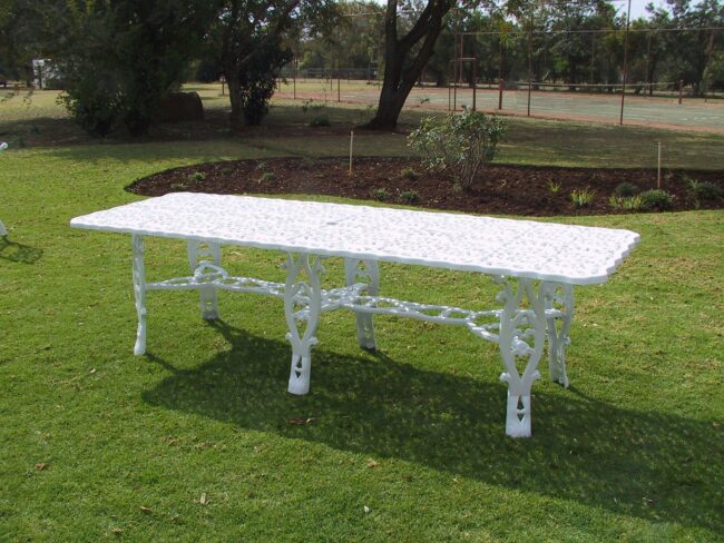 Cast Aluminium Patio Furniture Egyptian Table - Rectangular 265cm x 90cm