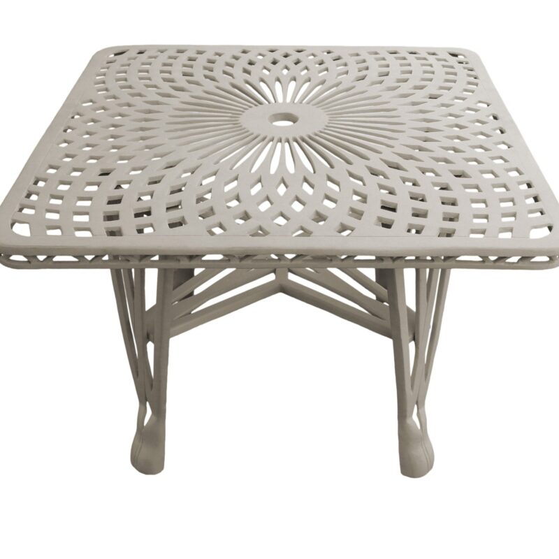 Cast Aluminium Patio Furniture Crystal Table Square (100cmx100cm)