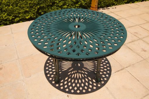 Cast Aluminium Patio Furniture Crystal Table Round (100cm Diameter)