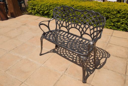 Cast Aluminium Patio Furniture Crystal Bench