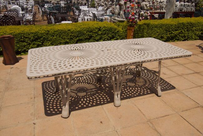 Cast Aluminium Patio Furniture Crystal Table Rectangular (300mx100cm)