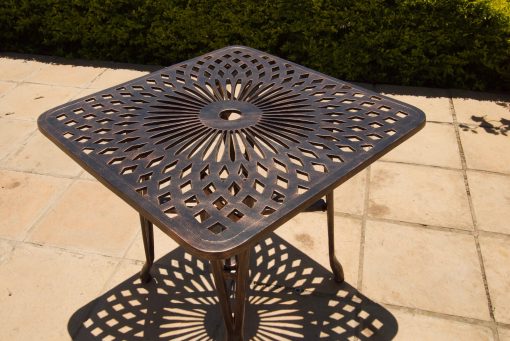 Cast Aluminium Patio Furniture Crystal Table Square (85cmx85cm)