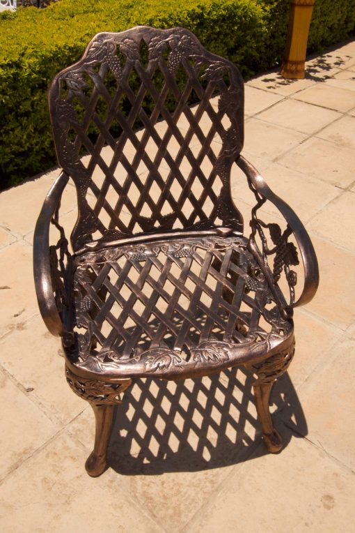 Cast Aluminium Patio Furniture King Grape Chair