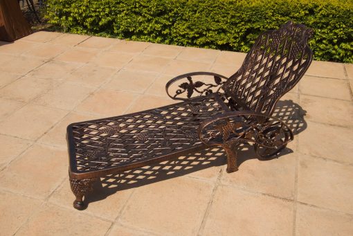 Cast Aluminium Patio Furniture CapeGrape Pool Lounger