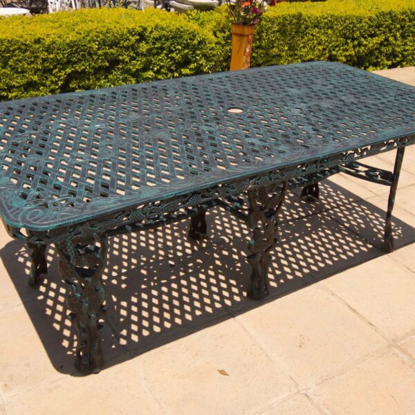 Cast Aluminium Patio Furniture Table Rectangular (200cm x 100cm)