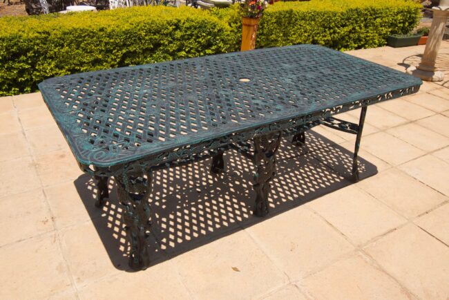 Cast Aluminium Patio Furniture Table Rectangular (200cm x 100cm)