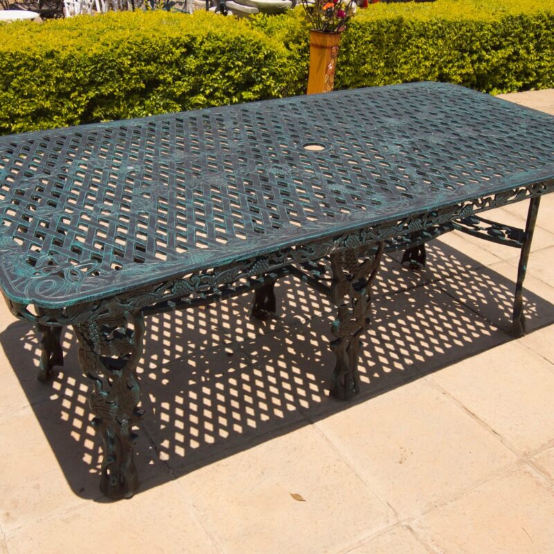 Cast Aluminium Patio Furniture CapeGrape Table Rectangular (200cm x 100cm)
