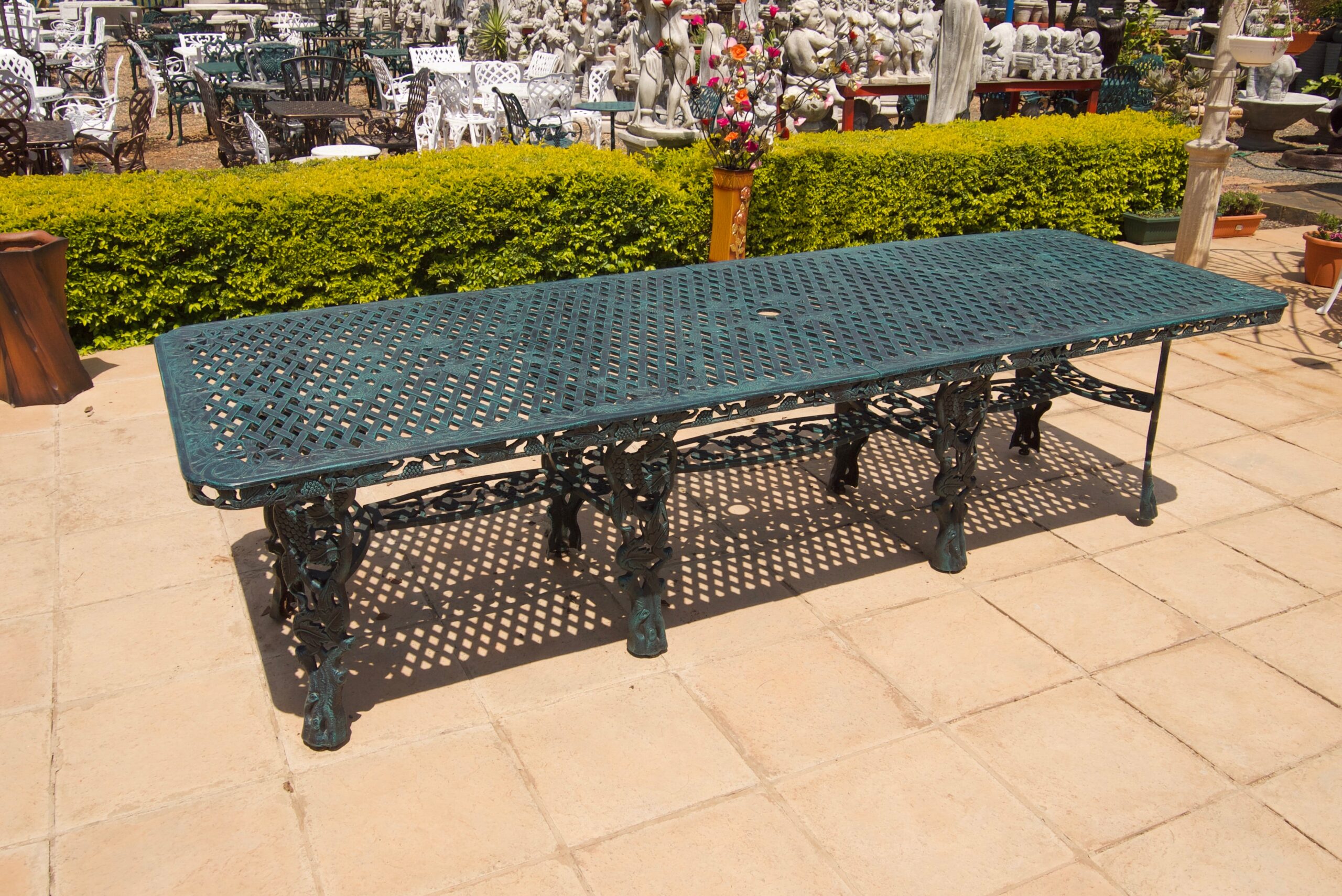 Cast Aluminium Patio Furniture CapeGrape Table Rectangular (300cm x 100cm)