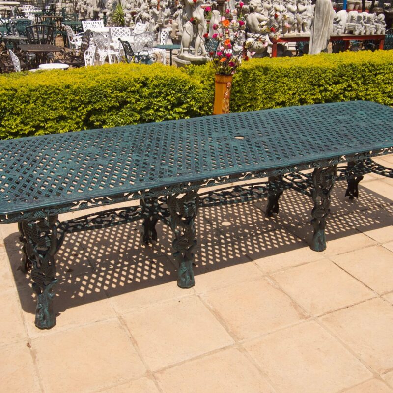 Cast Aluminium Patio Furniture CapeGrape Table Rectangular (400cm x 100cm)