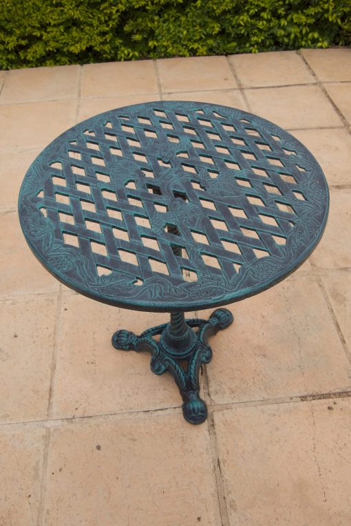 Cast Aluminium Patio Furniture CapeGrape Table Round (58cm Diameter)