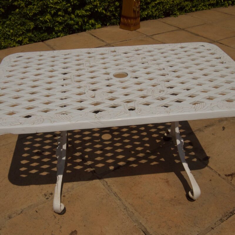 Cast Aluminium Patio Furniture Table Rectangular (90cm x 50cm SHORT)