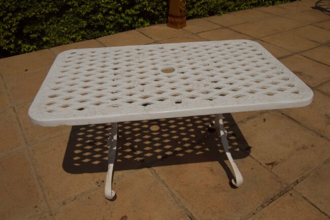 Cast Aluminium Patio Furniture CapeGrape Table Rectangular (90cm x 50cm TALL)