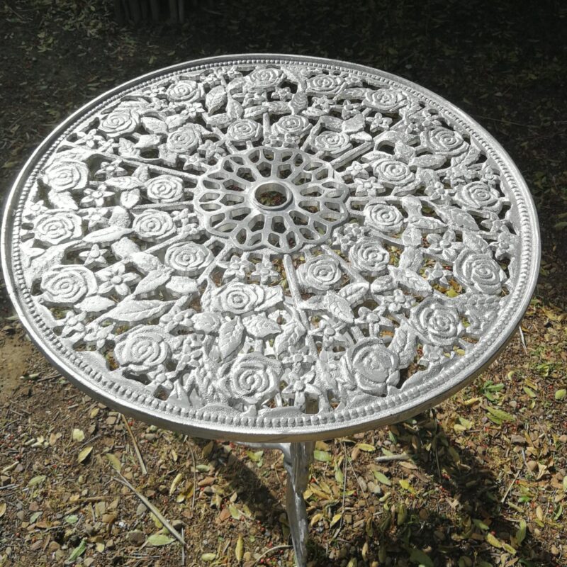 Cast Aluminium Patio Furniture Mystic Rose Table (62cm Diameter)
