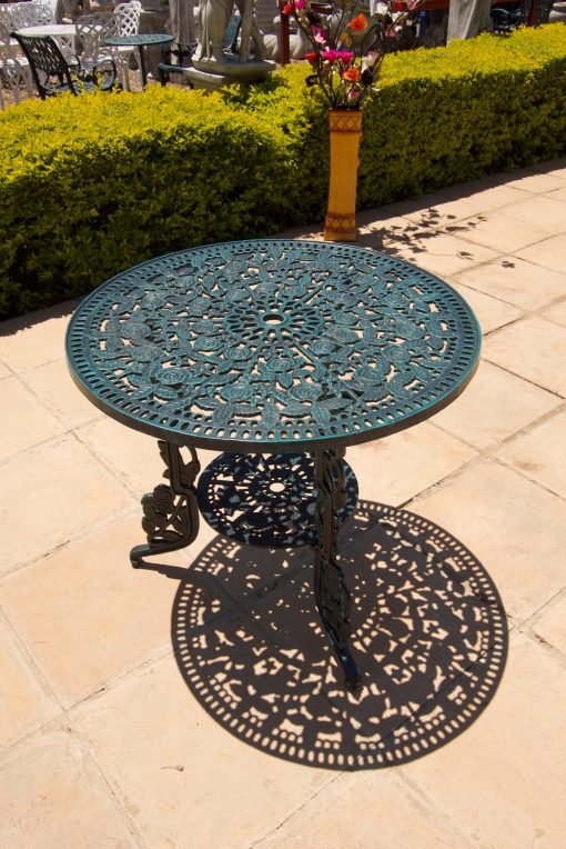 Cast Aluminium Patio Furniture Mystic Rose Table (75cm Diameter)