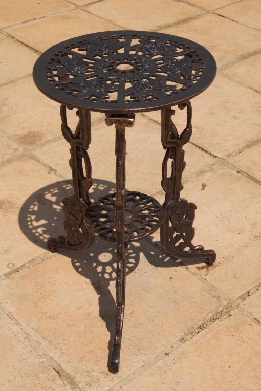 Cast Aluminium Patio Furniture Mystic Rose Table (40cm Diameter)