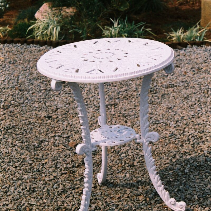 Cast Aluminium Patio Furniture Royal Table 44cm Round