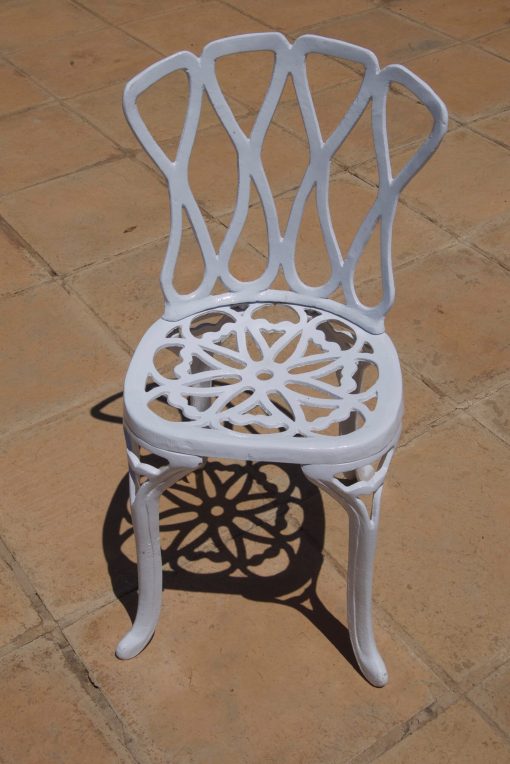 Small Petite Cast Aluminium Patio Furniture Chair (No Arms)