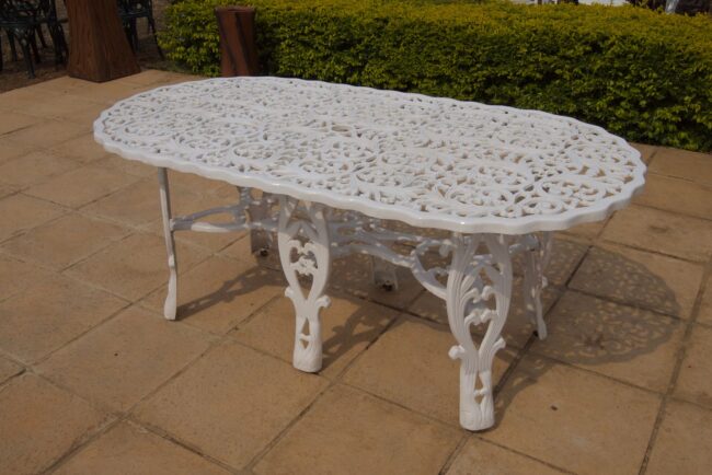 Cast Aluminium Patio Furniture Egyptian Table - Oval (180cm x 90cm)