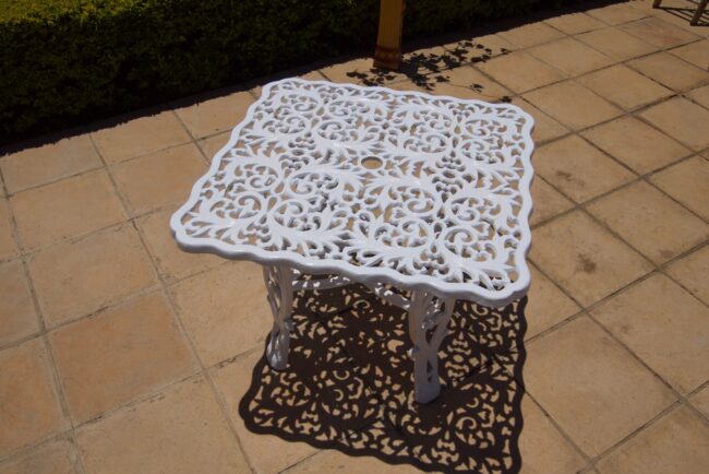 Cast Aluminium Patio Furniture Egyptian Table -Square (90cmx90cm)