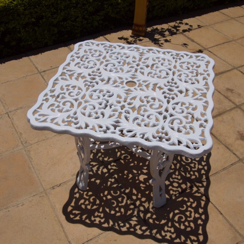 Cast Aluminium Patio Furniture Egyptian Table -Square (90cmx90cm)