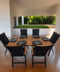 6-seater Cape Breeze Set: Poly-wood Table & 6 X Alu-tex Chairs